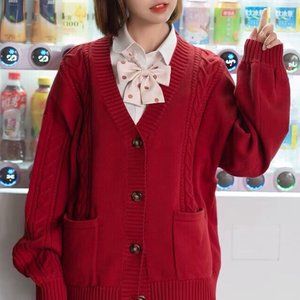 Girl Lady Japan School Uniform Sweater